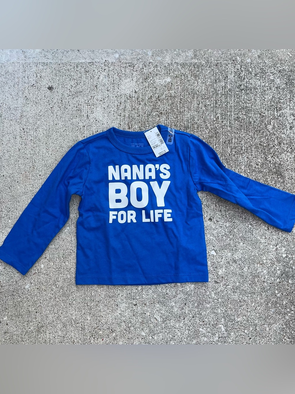 NWT The Children’s Place Size 18-24 mo. Nana's Boy For Life Blue Long-Sleeve Tee